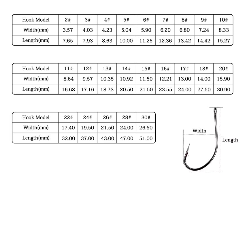 Micro Barbed J Hooks (10 Pack)